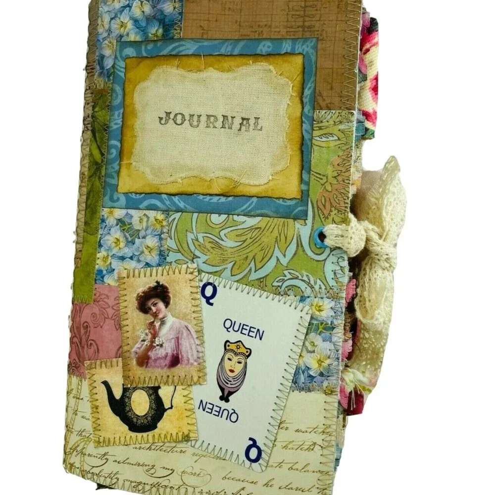 Handmade Junk Journal Blank 60 Pages Vintage Modern Mixed Pages Inc Ephemera u